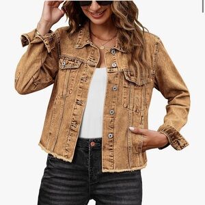 Amazon Women's Brown Denim Jacket